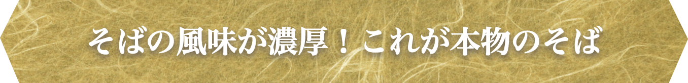 そばの風味が濃厚！これが本物のそば